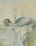 Still life in white and blue